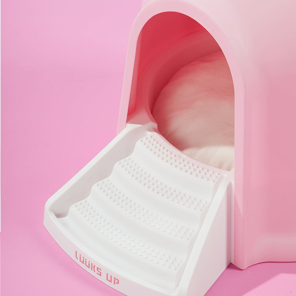 LUUKS UP Dual-Use Big Cabin Cat Litter Box & Kitty House