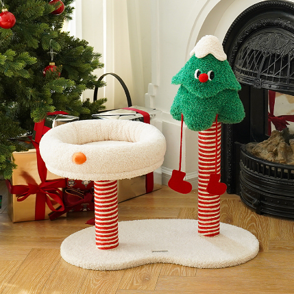 ZEZE Cedar Island Cat Tree - Christmas Edition