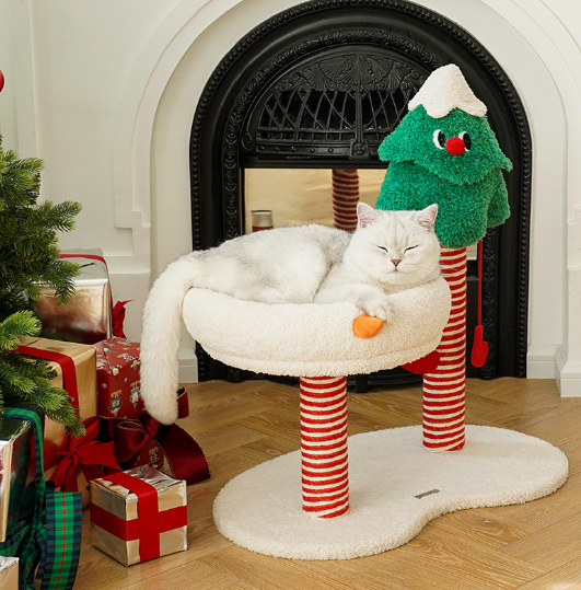 ZEZE Cedar Island Cat Tree - Christmas Edition