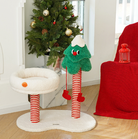 ZEZE Cedar Island Cat Tree - Christmas Edition