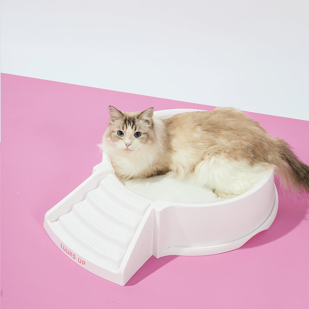 LUUKS UP Dual-Use Big Cabin Cat Litter Box & Kitty House