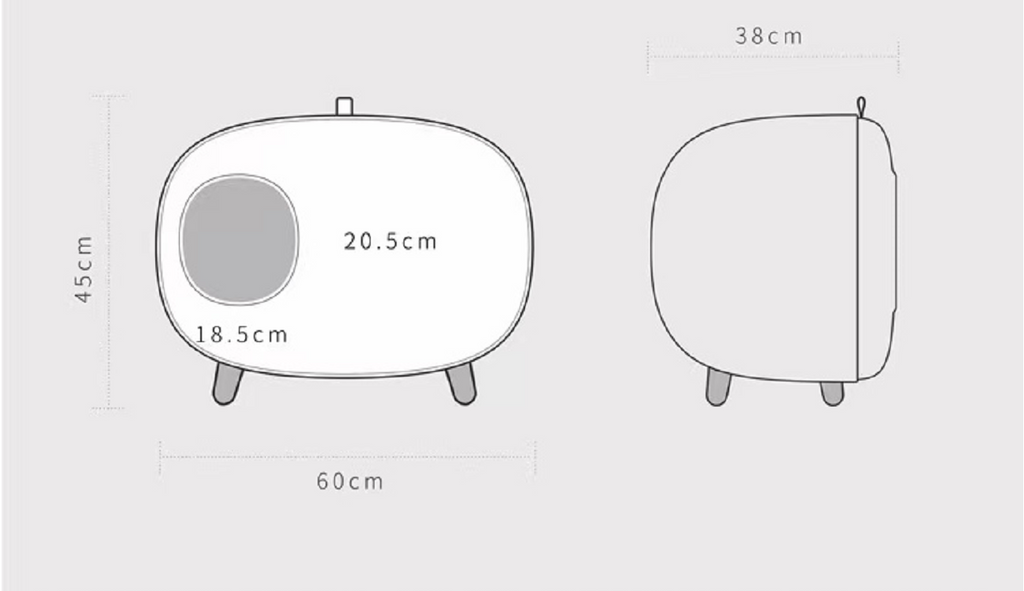 Makesure Modern Cat Litter Box And Tray