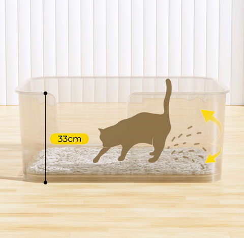 MANGO Open Oversized Splash-Proof Giant Cat Litter Box