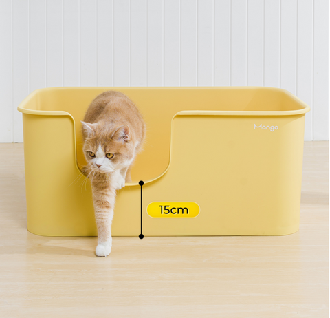 MANGO Open Oversized Splash-Proof Giant Cat Litter Box