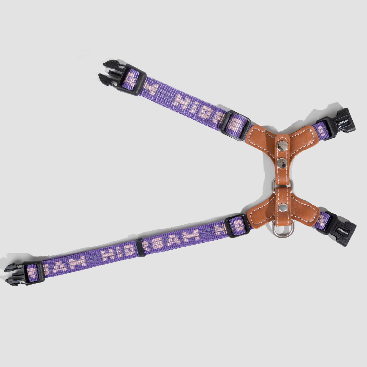 Reflective Travel Leather Cat Harness and Leash Set