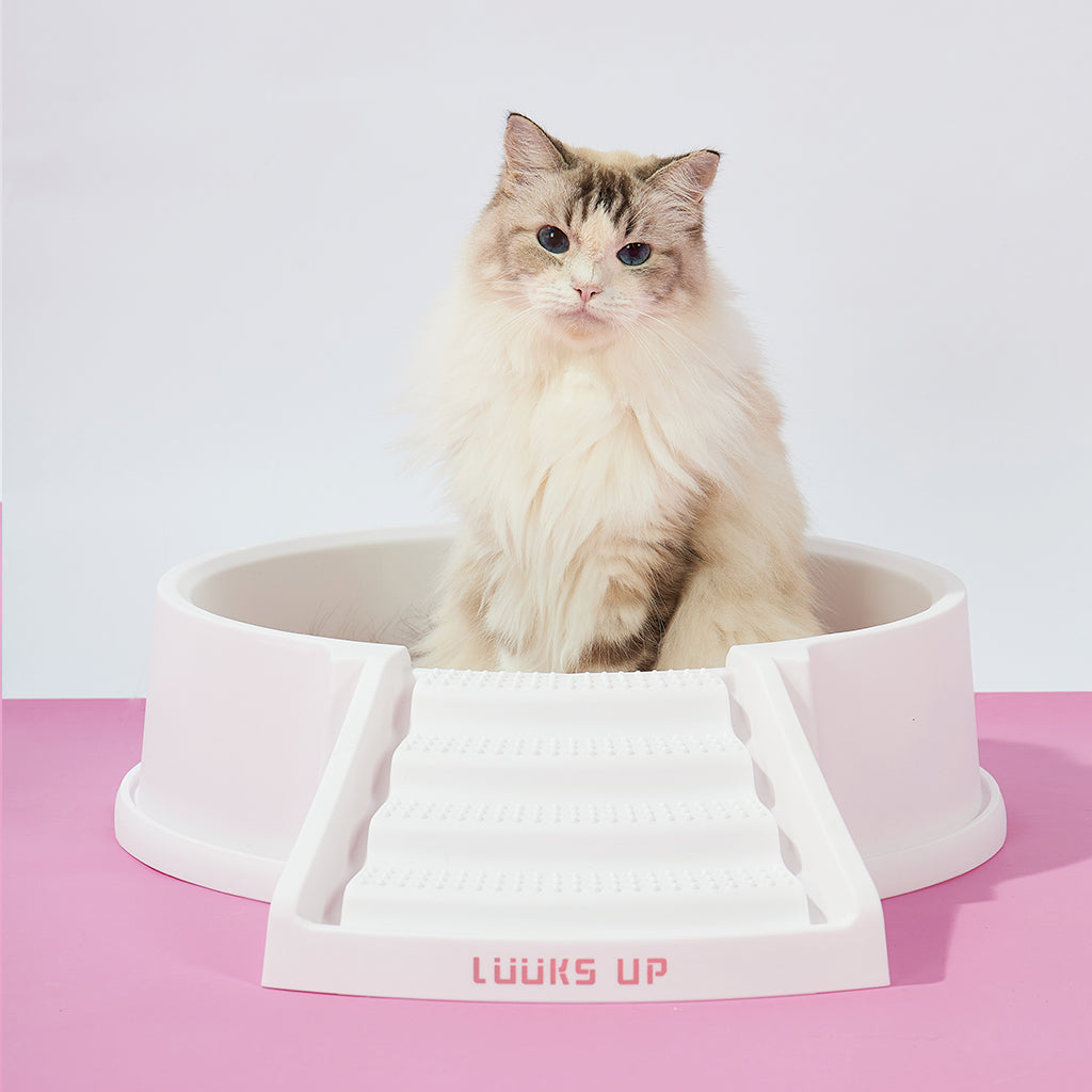 LUUKS UP Dual-Use Big Cabin Cat Litter Box & Kitty House