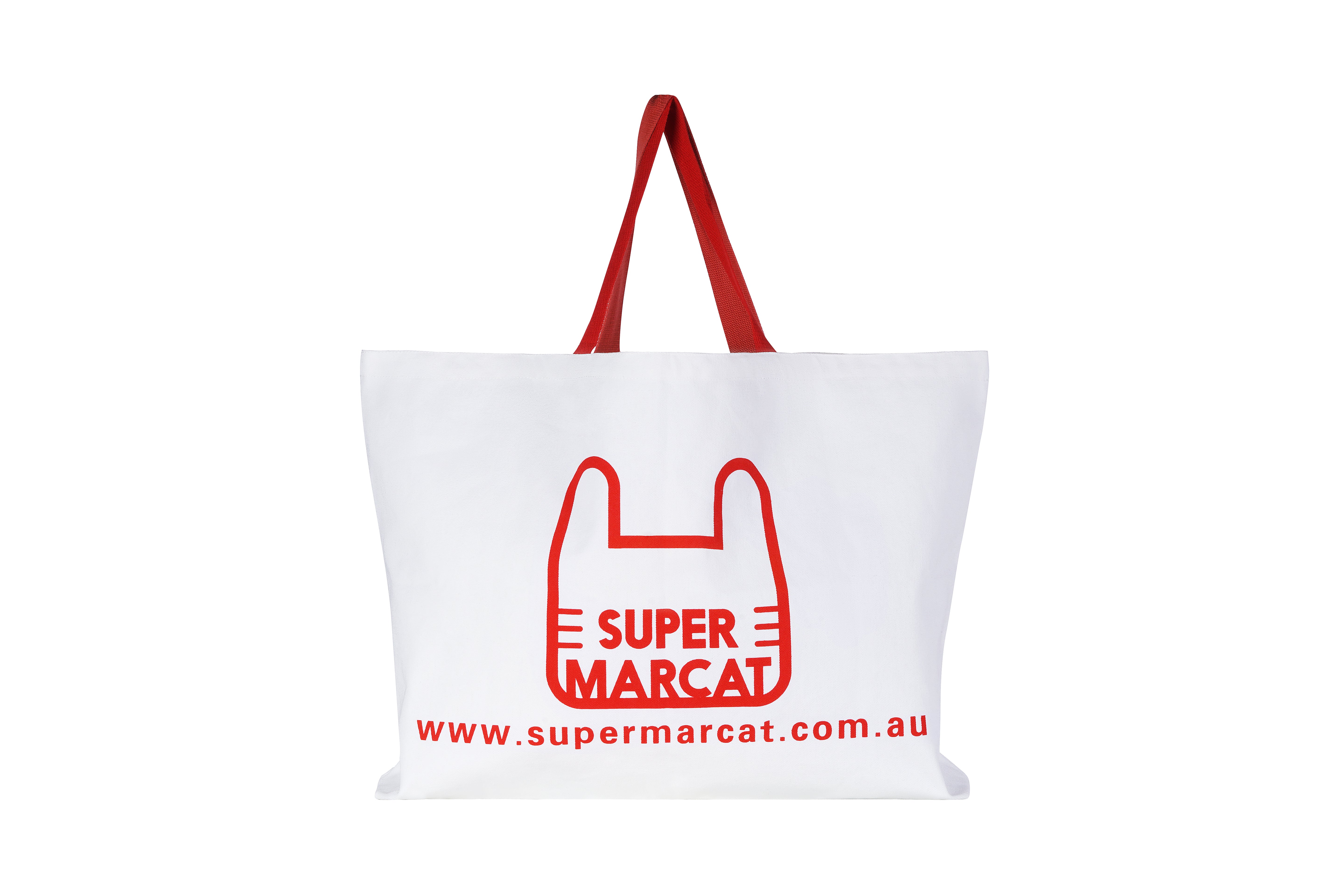 SupermarCat Grande Canvas Shopping Bag