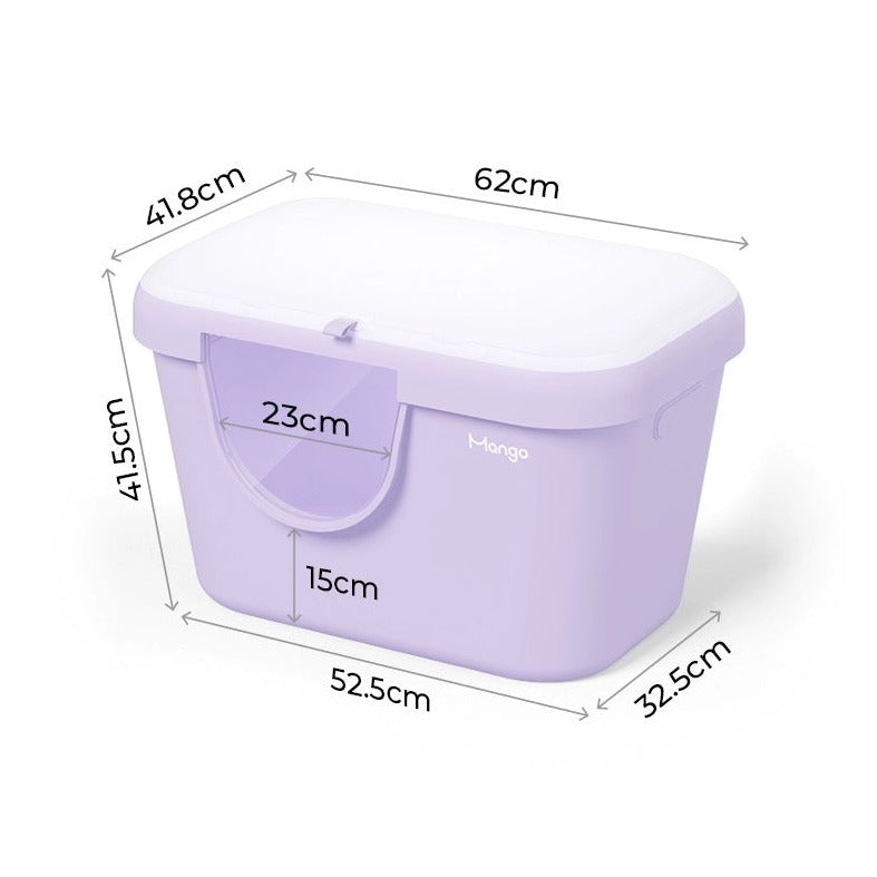 MANGO Extra Size High Edge Ultra-light Weight Cat Litter Box For Large Cat