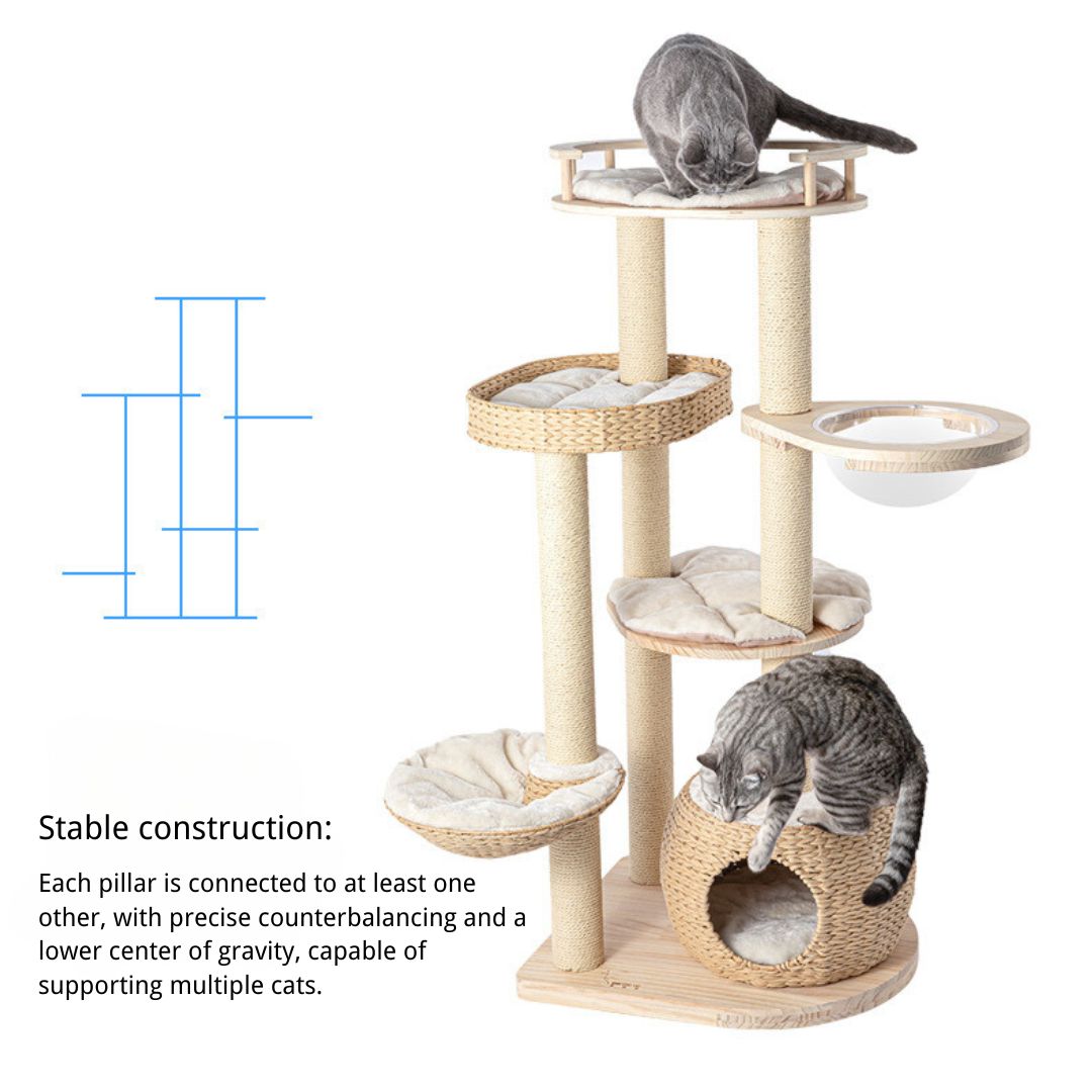 HONEYPOT CAT® Solid Wood Cat Tree 95cm-141cm #210008/210011#210012