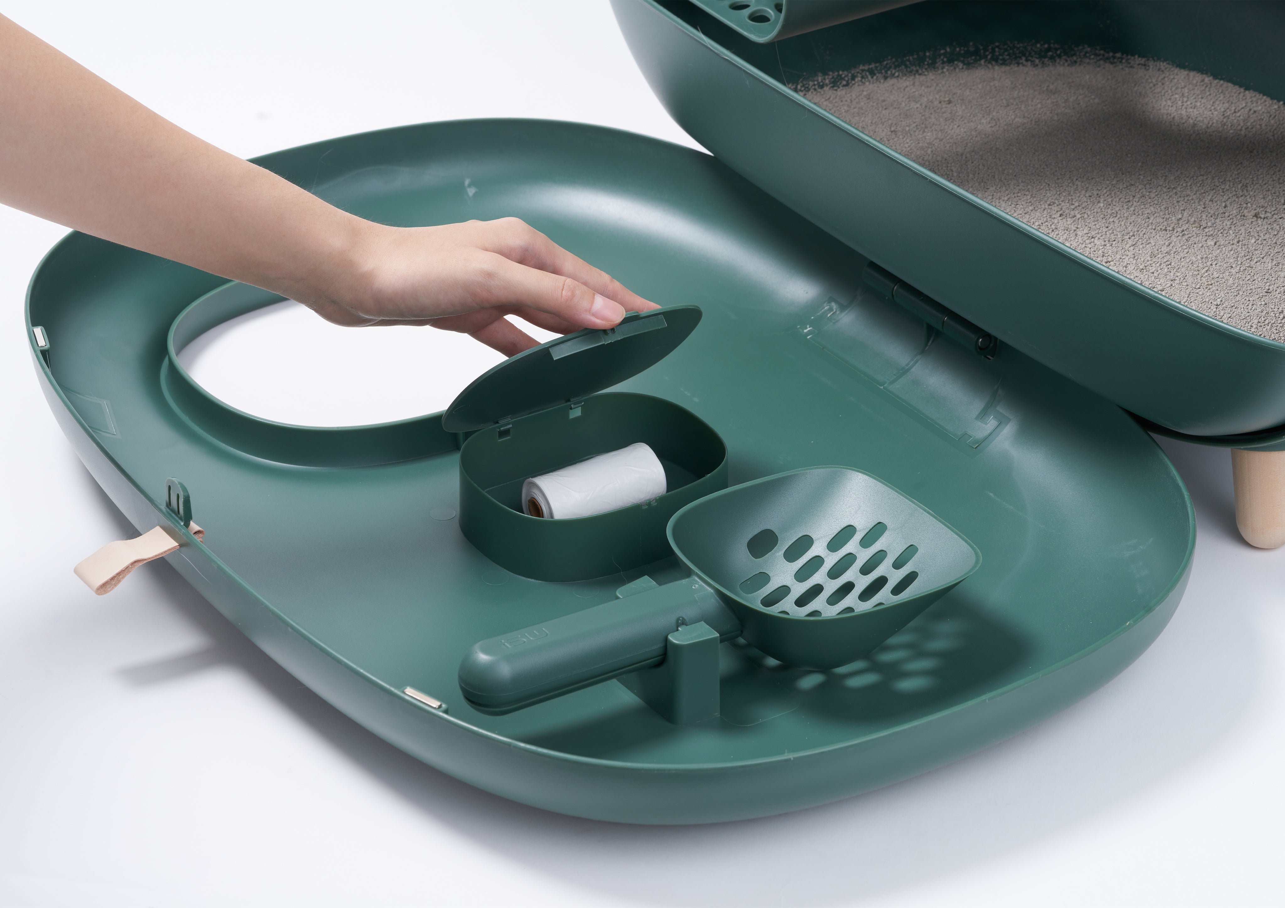 Makesure Modern Cat Litter Box And Tray