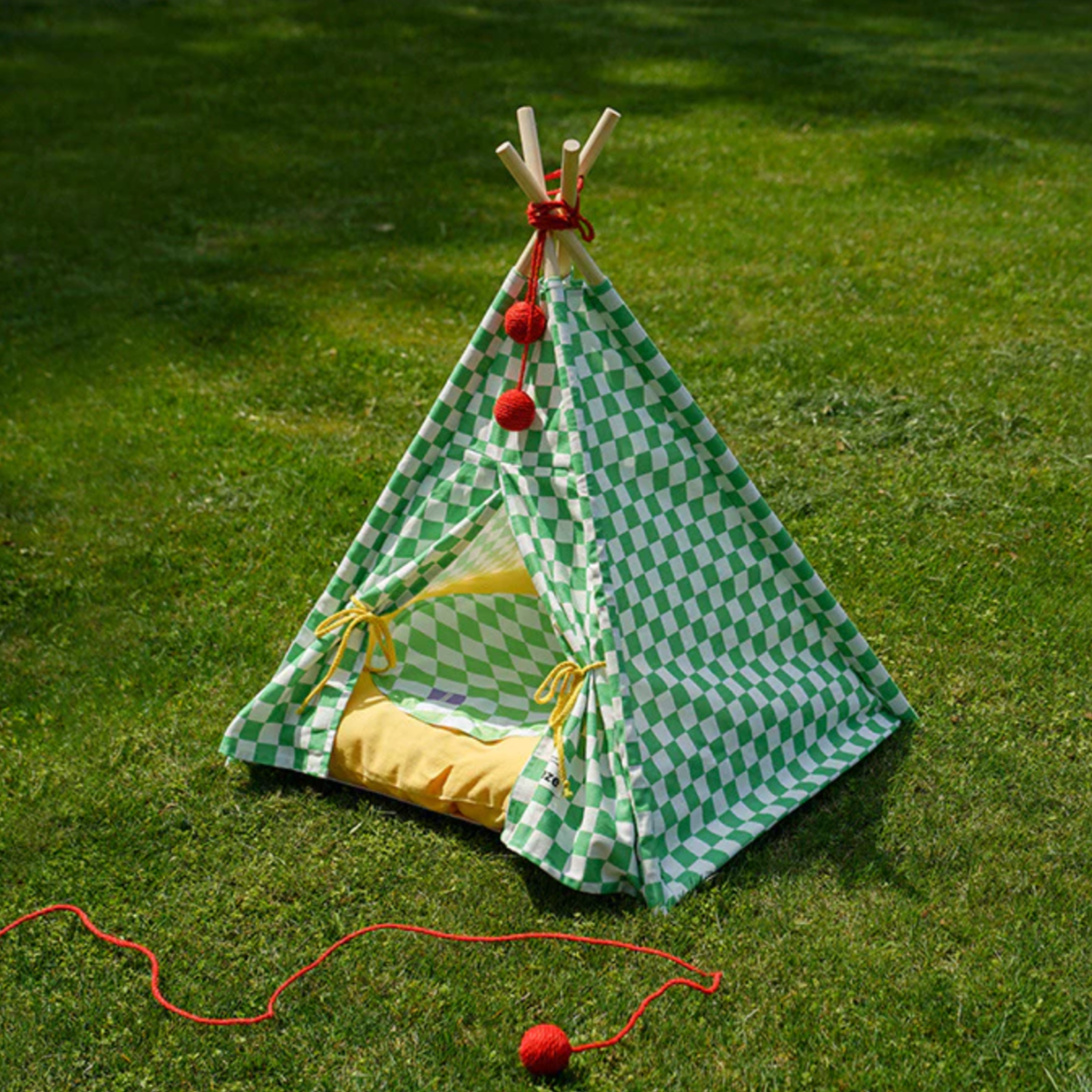 ZEZE Teepee Cat Tent With Cushion Bed