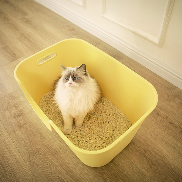 MANGO Extra Size High Edge Ultra-light Weight Cat Litter Box For Large Cat