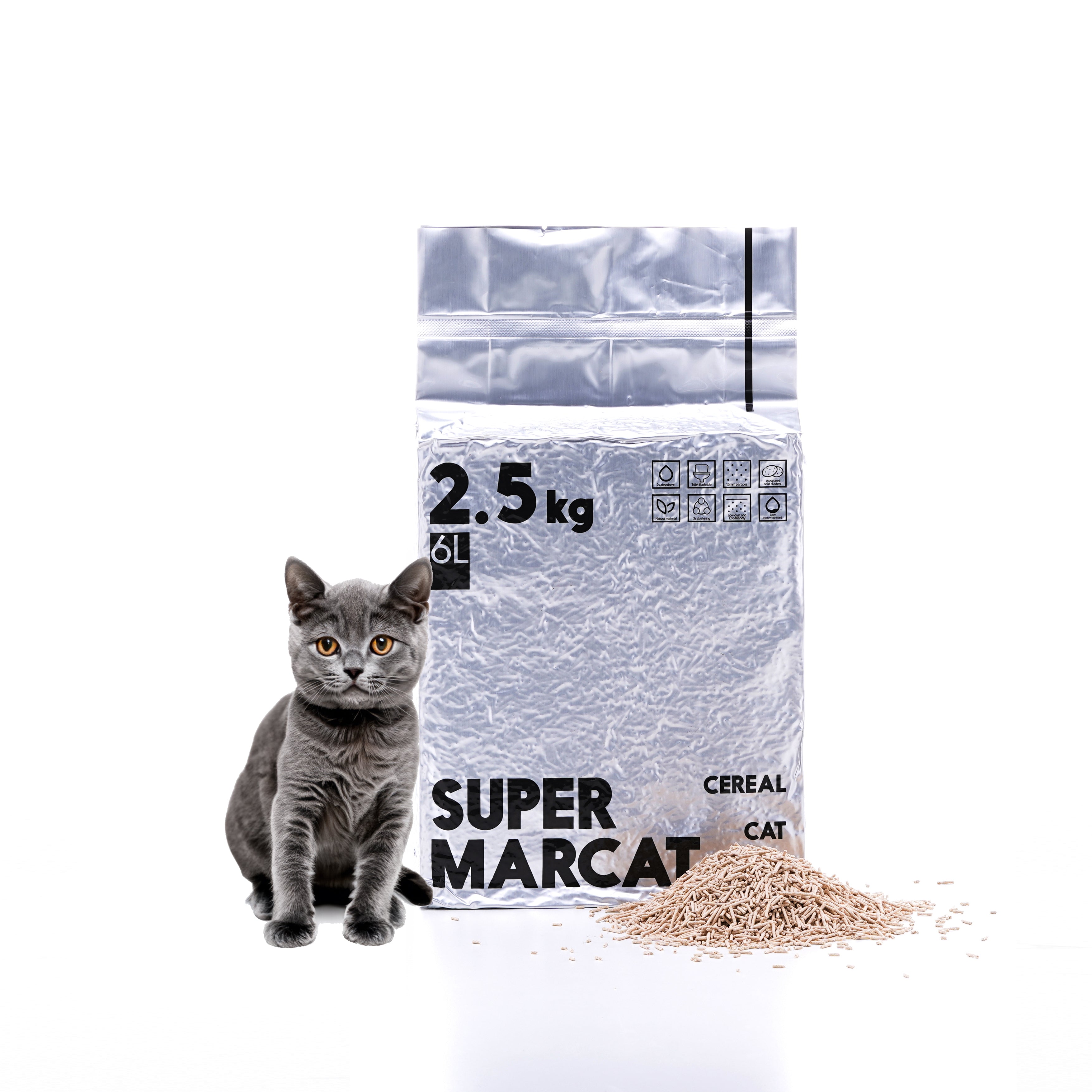 SupermarCat Eco Cereal Cat Litter Biodegradable 6L