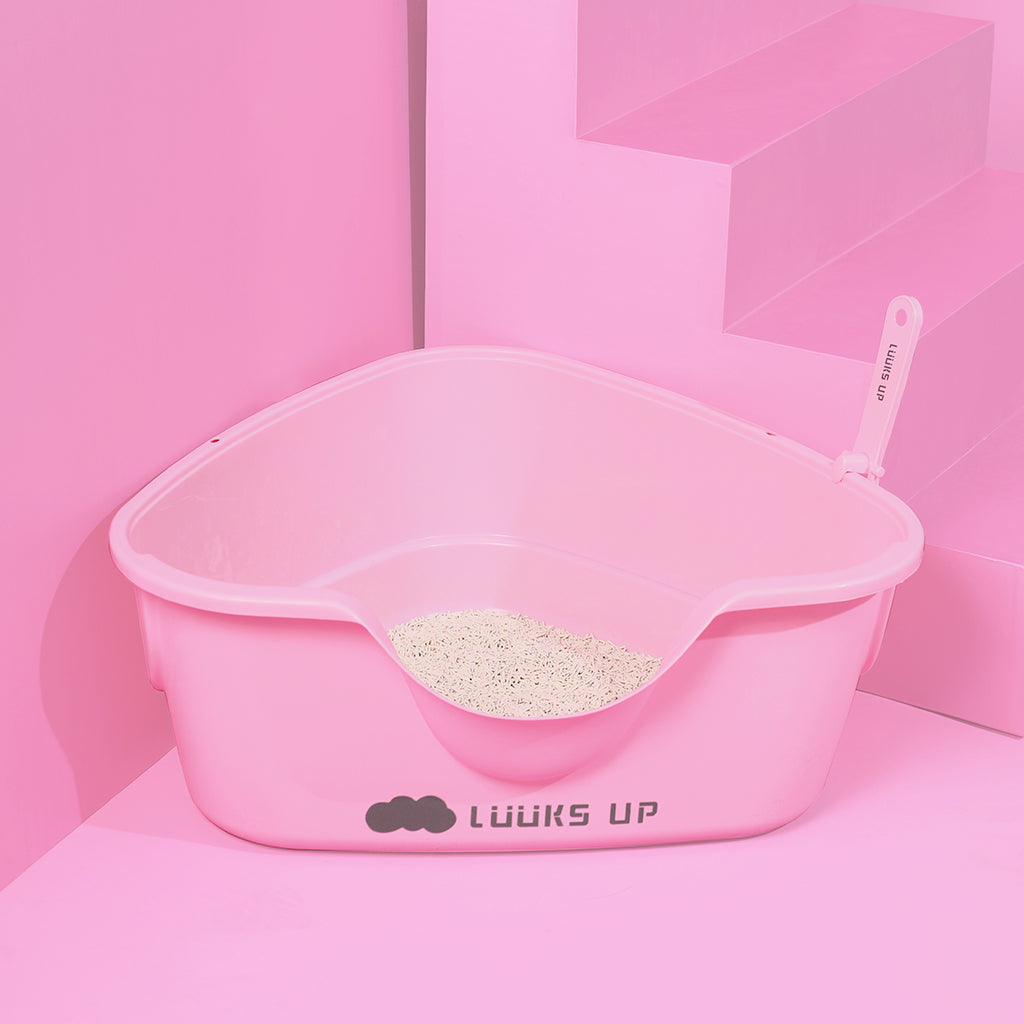 LUUKS UP TriShield Oversized Cat Litter Tray