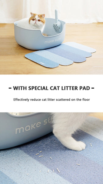 Makesure Large Cat Litter Box Lite With Mat