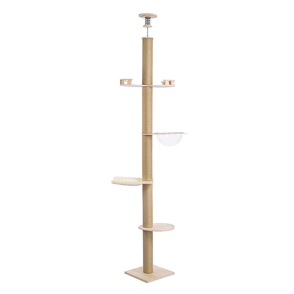 SupermarCat Floor to Ceiling Climbing Scratching Post Cat Tree - Paradise