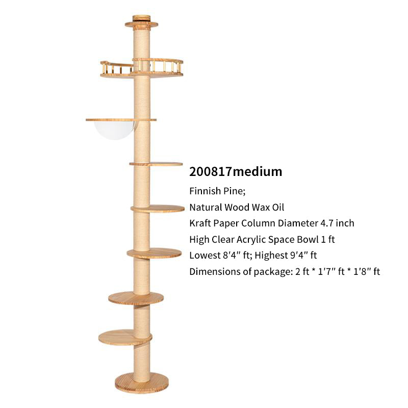 HONEYPOT CAT Solid Wood Cat Tree - 200817 (290cm)