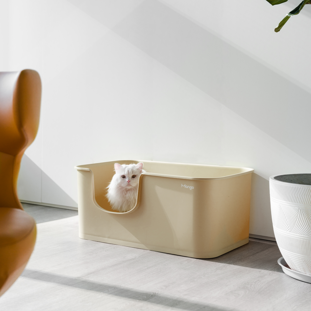 MANGO Open Oversized Splash-Proof Giant Cat Litter Box
