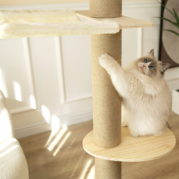 SupermarCat Floor to Ceiling Climbing Scratching Post Cat Tree - Paradise