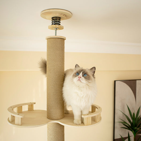 SupermarCat Floor to Ceiling Climbing Scratching Post Cat Tree - Paradise