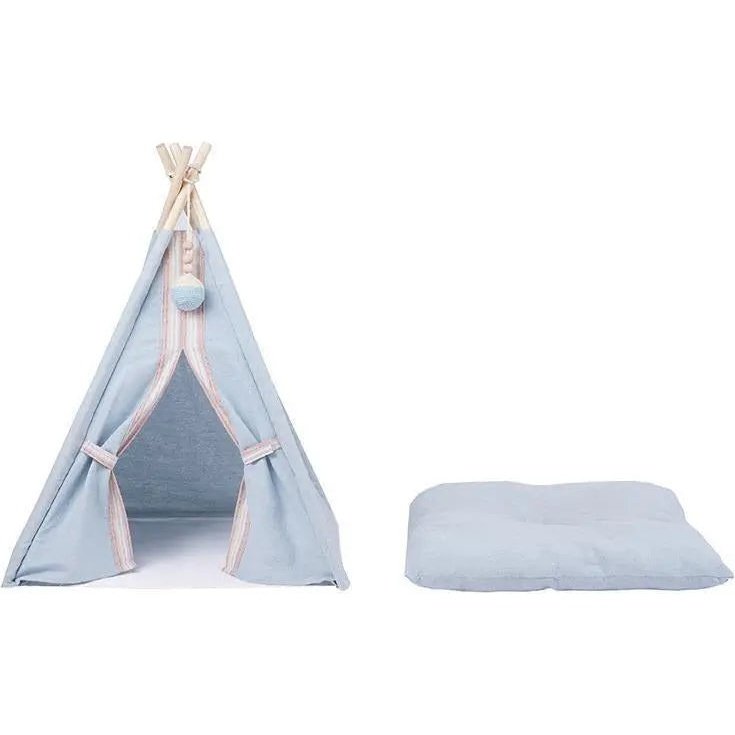 Teepee Pet Tent with Cushion Pet Bed ZEZE